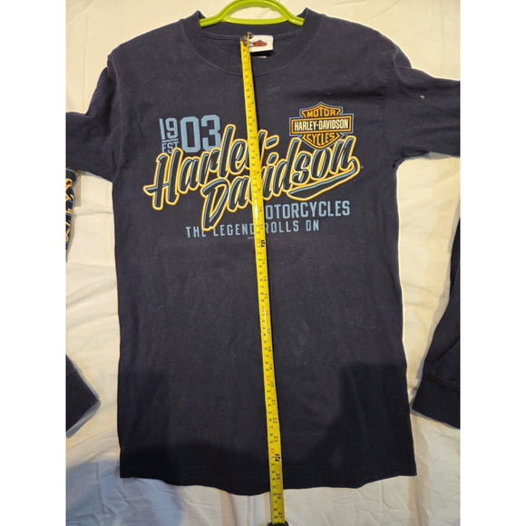 Harley-Davidson Long Sleeves T-Shirt Black Hanes Beefy-T Size Small RPM Saguenay - Picture 8 of 11